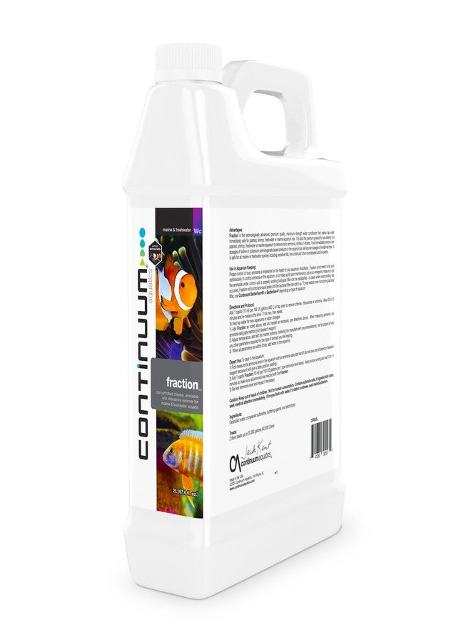 Continuum Aquatics Fraction Water Conditioner for Freshwater & Marine Aquariums - Removes Ammonia, Chlorine & Chloramines - Supports Aquarium Balance - Advanced Water Treatment, 2L - Image 1